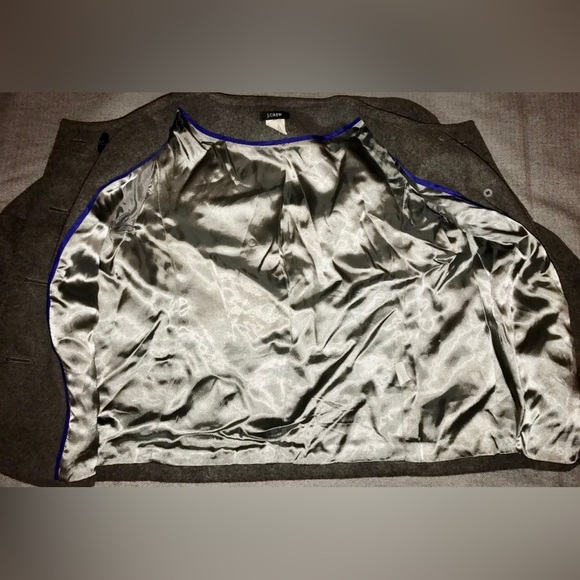 J. Crew Blazer Wool Cashmere Blend Gray Size 6 Lined Button Front CUTE! - Picture 4 of 4